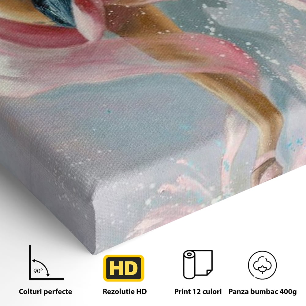Tablou Canvas Premium, LuxCanva® G1078, Arta Baletului, Gratie, Dans, Scena, Spectacol, Dinamism, Vis, Balerina, Sport, Miscare, Living, Dormitor