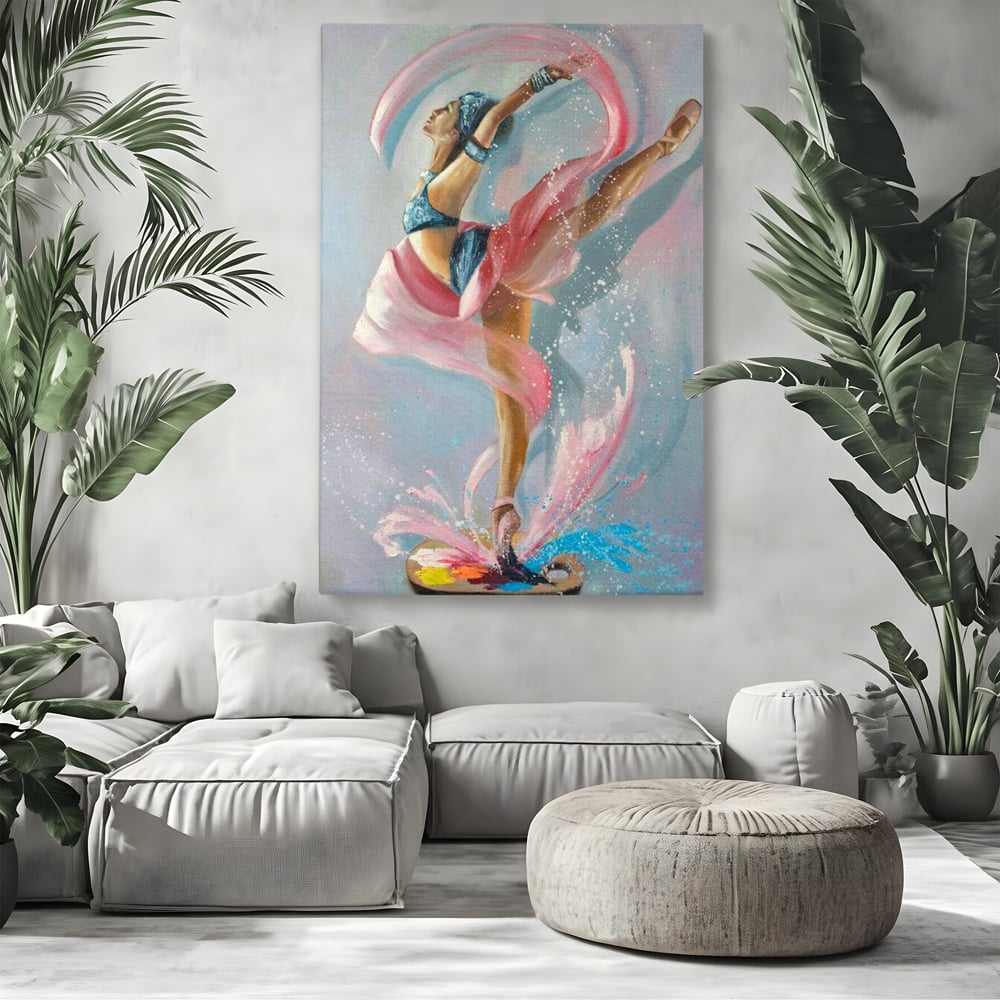 Tablou Canvas Premium, LuxCanva® G1078, Arta Baletului, Gratie, Dans, Scena, Spectacol, Dinamism, Vis, Balerina, Sport, Miscare, Living, Dormitor