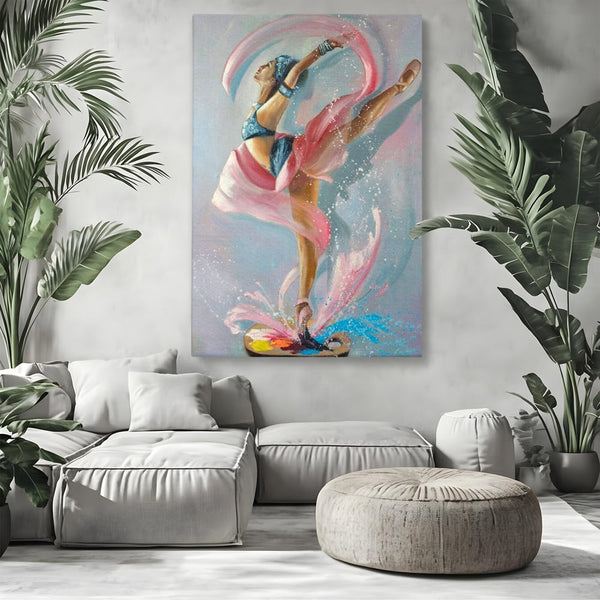 Tablou Canvas Premium, LuxCanva® G1078, Arta Baletului, Gratie, Dans, Scena, Spectacol, Dinamism, Vis, Balerina, Sport, Miscare, Living, Dormitor