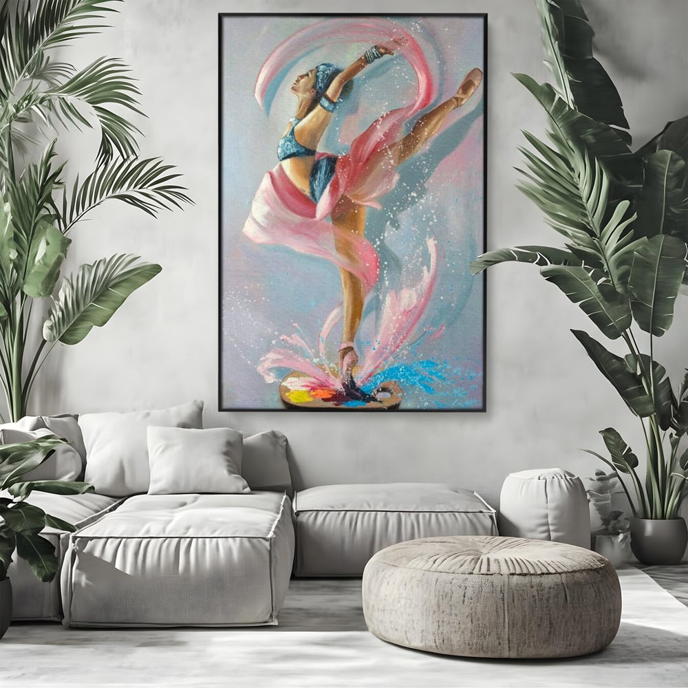 Tablou Canvas Premium, LuxCanva® G1078, Arta Baletului, Gratie, Dans, Scena, Spectacol, Dinamism, Vis, Balerina, Sport, Miscare, Living, Dormitor