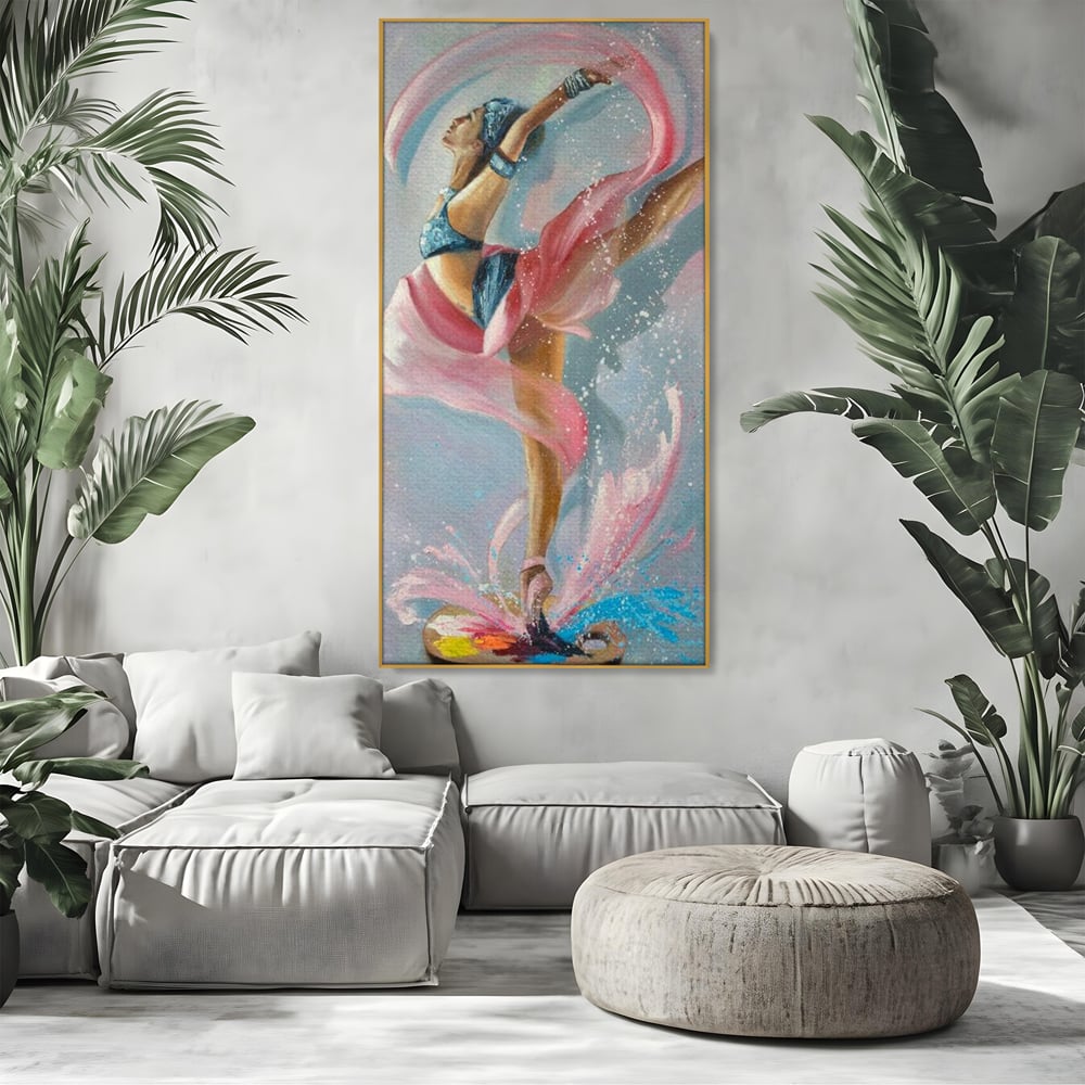 Tablou Canvas Premium, LuxCanva® G1078, Arta Baletului, Gratie, Dans, Scena, Spectacol, Dinamism, Vis, Balerina, Sport, Miscare, Living, Dormitor