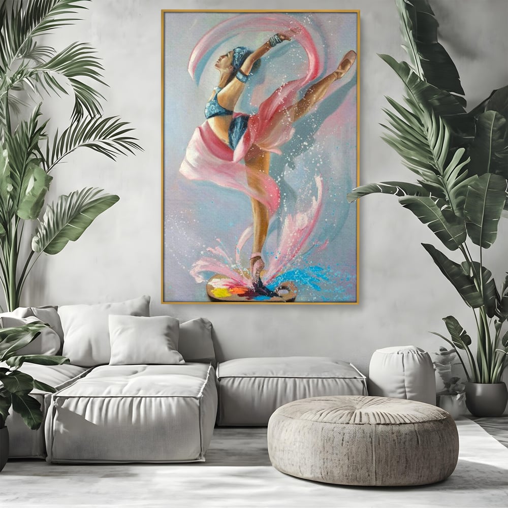 Tablou Canvas Premium, LuxCanva® G1078, Arta Baletului, Gratie, Dans, Scena, Spectacol, Dinamism, Vis, Balerina, Sport, Miscare, Living, Dormitor