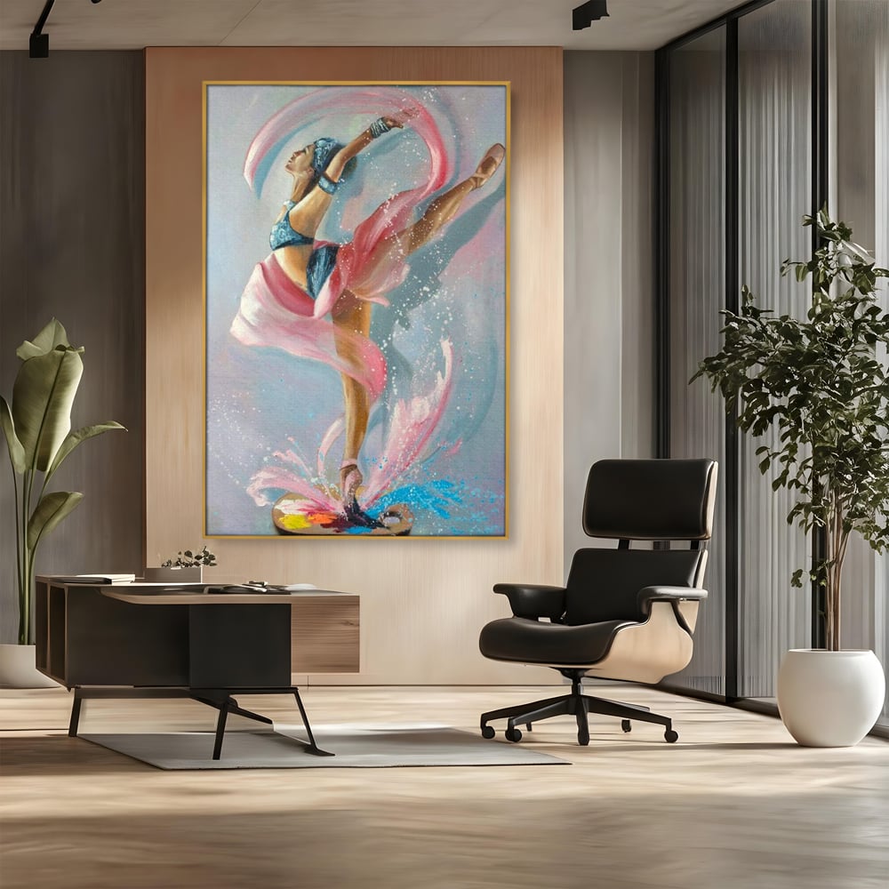 Tablou Canvas Premium, LuxCanva® G1078, Arta Baletului, Gratie, Dans, Scena, Spectacol, Dinamism, Vis, Balerina, Sport, Miscare, Living, Dormitor