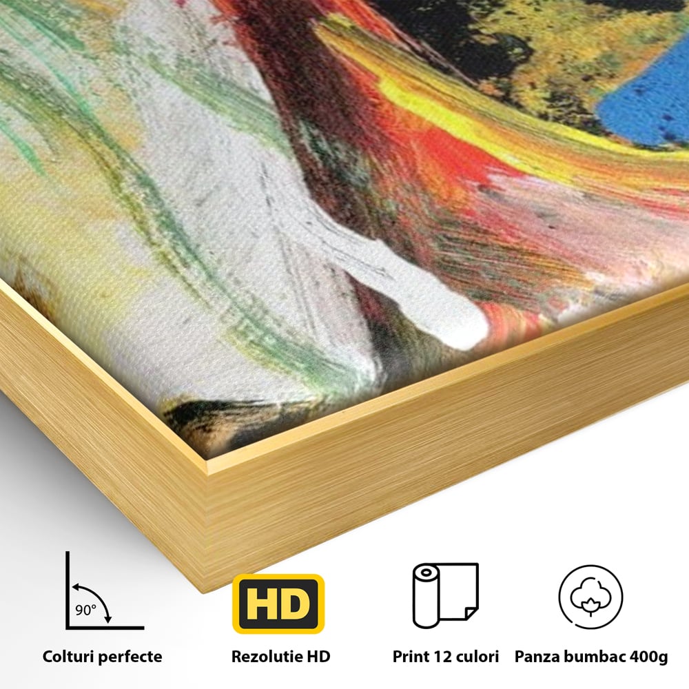 Tablou Canvas Premium, LuxCanva® G1079, Sentimente pe Panza, Lacrimi, Colorate, Suferinta, Emotie, Traire, Freamat, Culori, Living, Dormitor