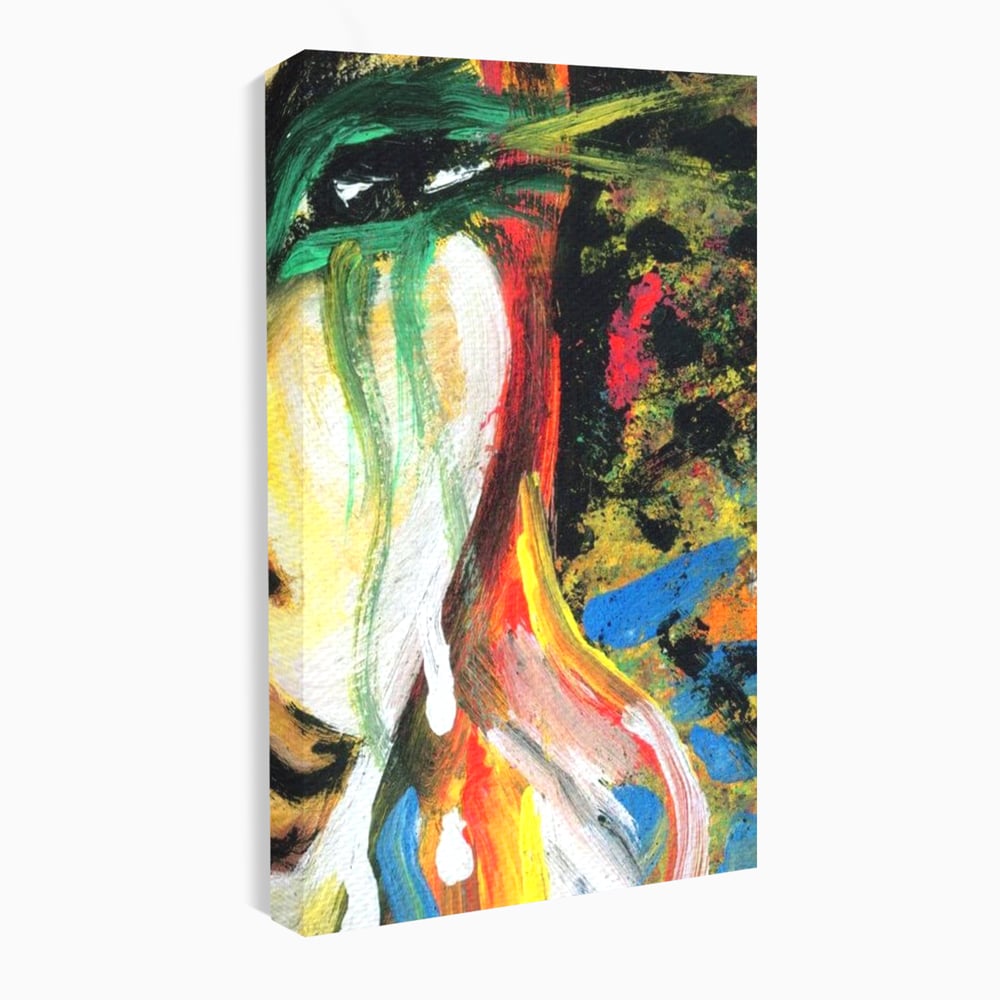 Tablou Canvas Premium, LuxCanva® G1079, Sentimente pe Panza, Lacrimi, Colorate, Suferinta, Emotie, Traire, Freamat, Culori, Living, Dormitor