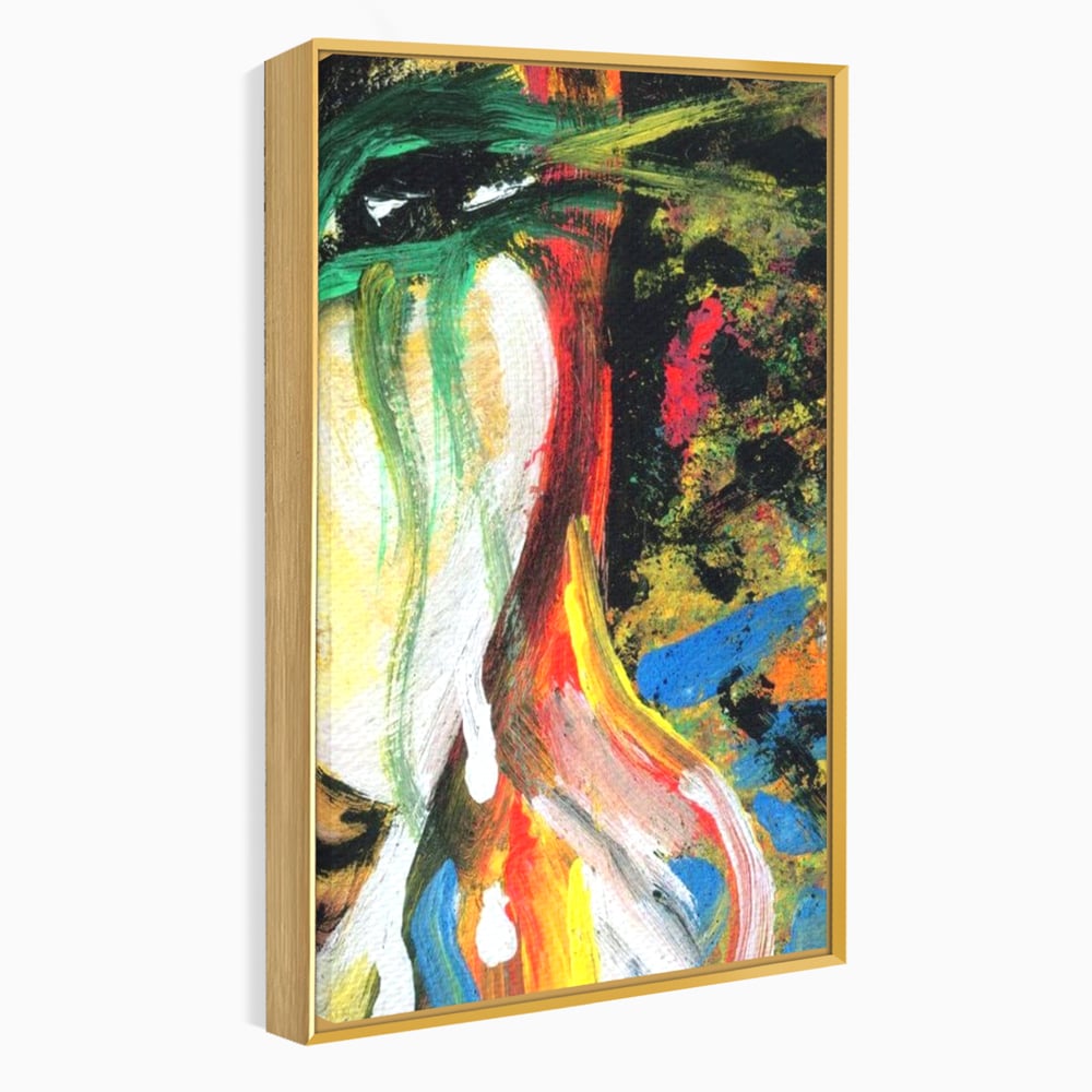Tablou Canvas Premium, LuxCanva® G1079, Sentimente pe Panza, Lacrimi, Colorate, Suferinta, Emotie, Traire, Freamat, Culori, Living, Dormitor