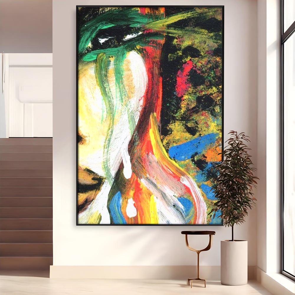 Tablou Canvas Premium, LuxCanva® G1079, Sentimente pe Panza, Lacrimi, Colorate, Suferinta, Emotie, Traire, Freamat, Culori, Living, Dormitor