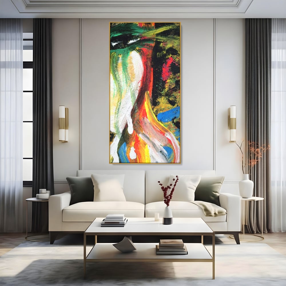 Tablou Canvas Premium, LuxCanva® G1079, Sentimente pe Panza, Lacrimi, Colorate, Suferinta, Emotie, Traire, Freamat, Culori, Living, Dormitor