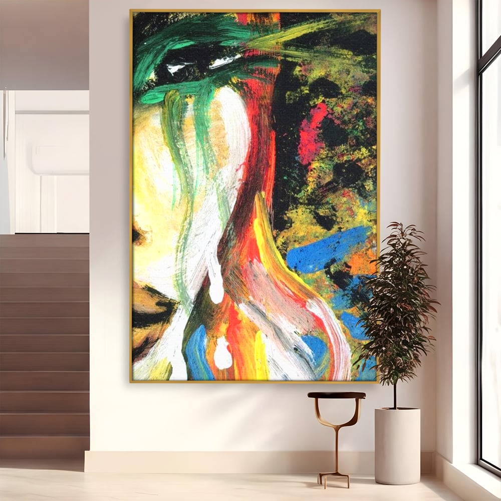 Tablou Canvas Premium, LuxCanva® G1079, Sentimente pe Panza, Lacrimi, Colorate, Suferinta, Emotie, Traire, Freamat, Culori, Living, Dormitor