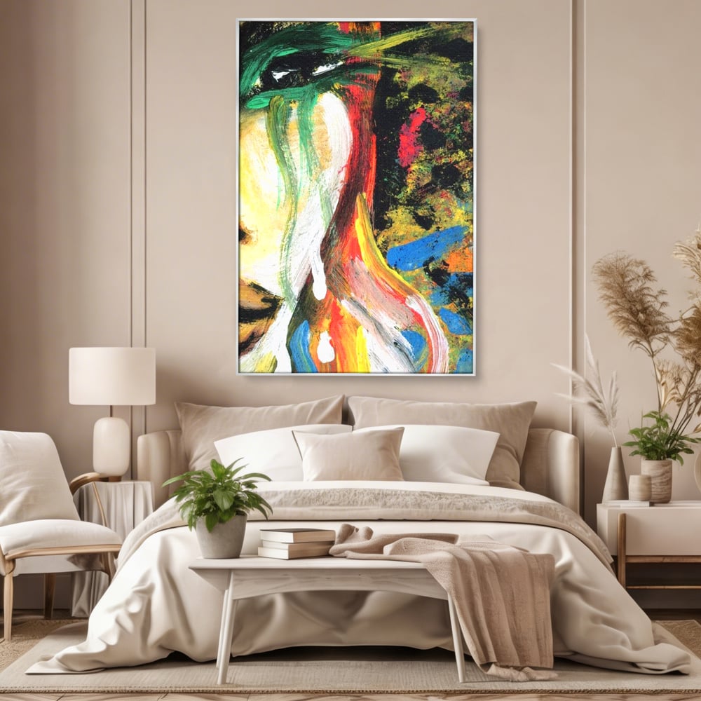 Tablou Canvas Premium, LuxCanva® G1079, Sentimente pe Panza, Lacrimi, Colorate, Suferinta, Emotie, Traire, Freamat, Culori, Living, Dormitor