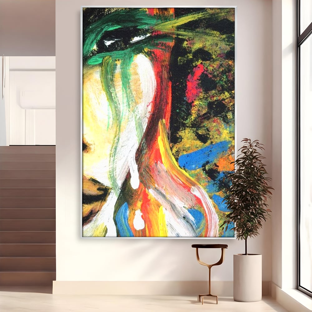 Tablou Canvas Premium, LuxCanva® G1079, Sentimente pe Panza, Lacrimi, Colorate, Suferinta, Emotie, Traire, Freamat, Culori, Living, Dormitor