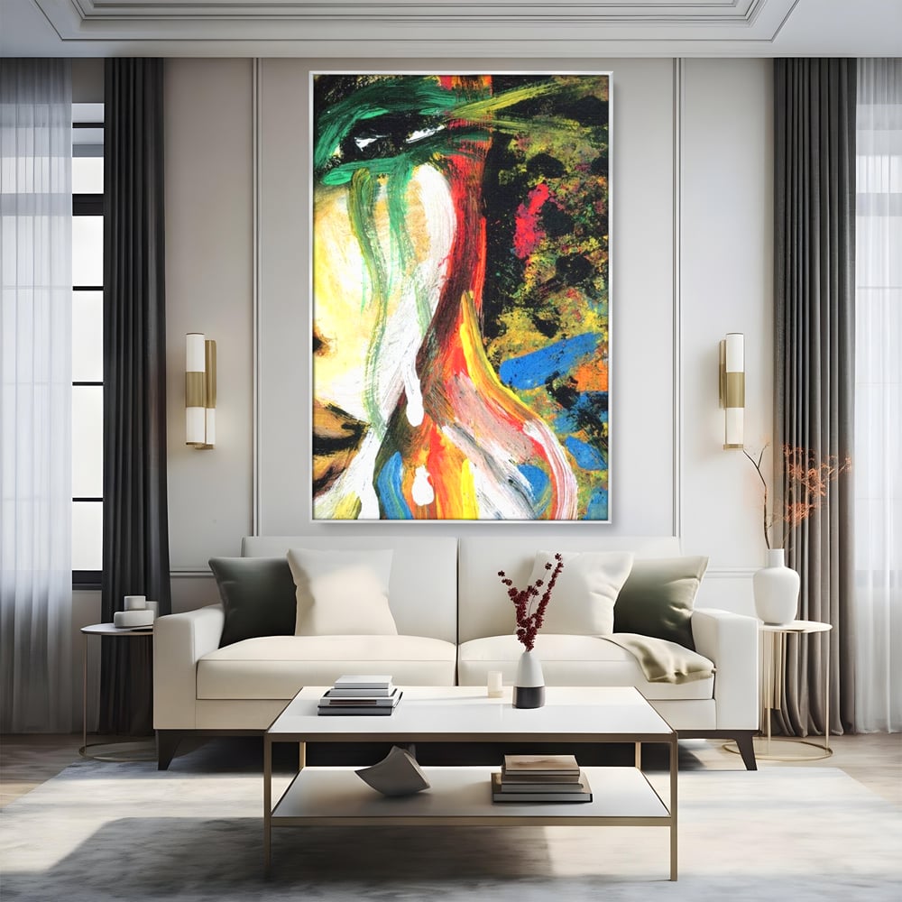 Tablou Canvas Premium, LuxCanva® G1079, Sentimente pe Panza, Lacrimi, Colorate, Suferinta, Emotie, Traire, Freamat, Culori, Living, Dormitor