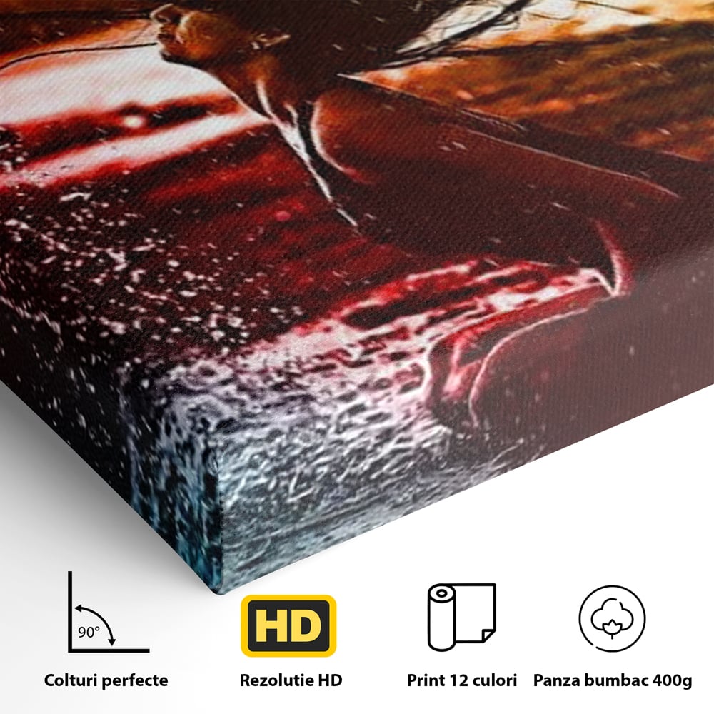 Tablou Canvas Premium, LuxCanva® G1085, O Vara Neon, Apa, Lumina, Plaja, Apus, Natura, Vibe, Spirit, Salbatic, Libertate, Vacanta, Living, Dormitor