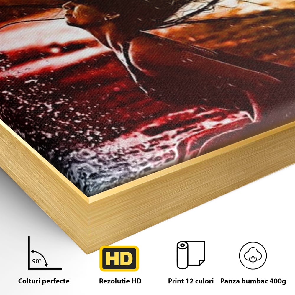 Tablou Canvas Premium, LuxCanva® G1085, O Vara Neon, Apa, Lumina, Plaja, Apus, Natura, Vibe, Spirit, Salbatic, Libertate, Vacanta, Living, Dormitor