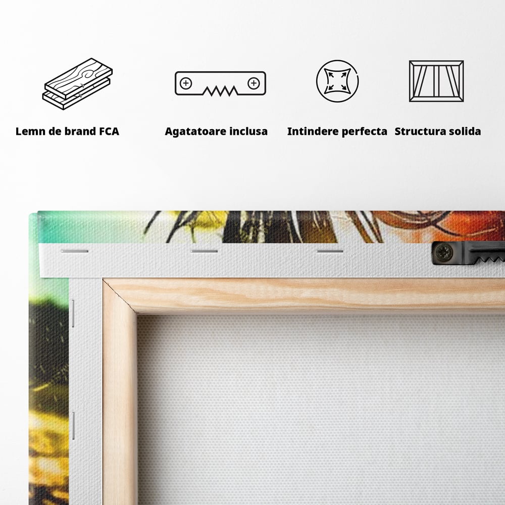 Tablou Canvas Premium, LuxCanva® G1085, O Vara Neon, Apa, Lumina, Plaja, Apus, Natura, Vibe, Spirit, Salbatic, Libertate, Vacanta, Living, Dormitor
