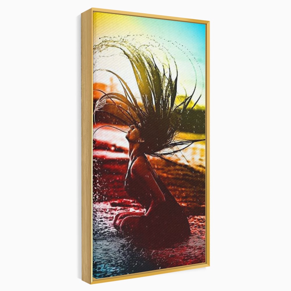 Tablou Canvas Premium, LuxCanva® G1085, O Vara Neon, Apa, Lumina, Plaja, Apus, Natura, Vibe, Spirit, Salbatic, Libertate, Vacanta, Living, Dormitor