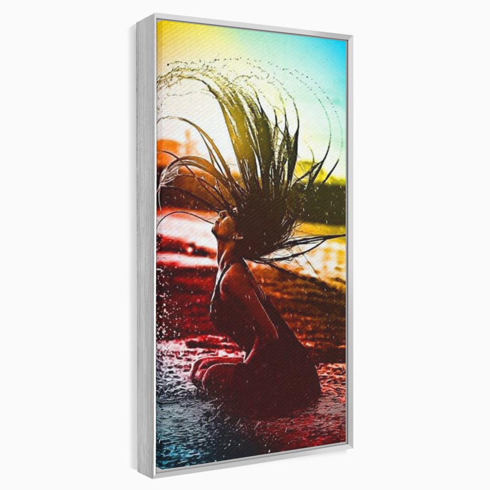 Tablou Canvas Premium, LuxCanva® G1085, O Vara Neon, Apa, Lumina, Plaja, Apus, Natura, Vibe, Spirit, Salbatic, Libertate, Vacanta, Living, Dormitor