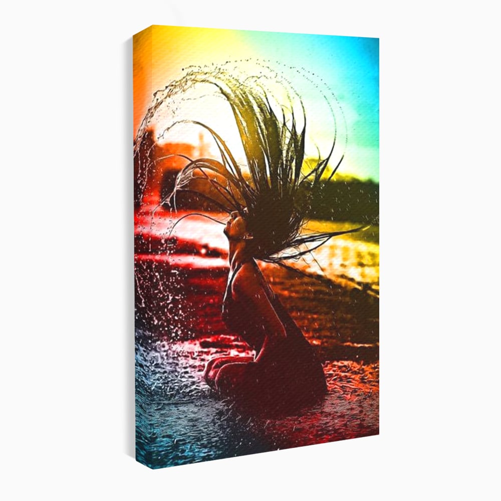 Tablou Canvas Premium, LuxCanva® G1085, O Vara Neon, Apa, Lumina, Plaja, Apus, Natura, Vibe, Spirit, Salbatic, Libertate, Vacanta, Living, Dormitor