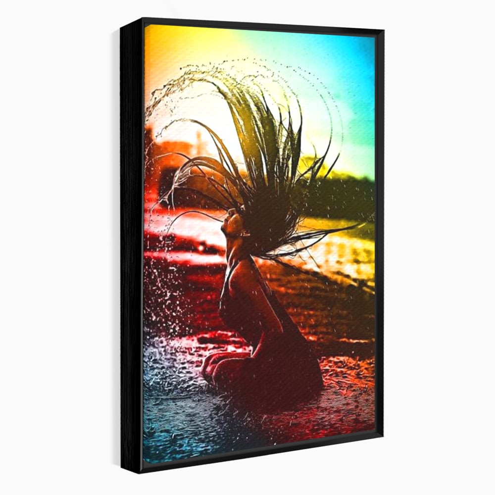 Tablou Canvas Premium, LuxCanva® G1085, O Vara Neon, Apa, Lumina, Plaja, Apus, Natura, Vibe, Spirit, Salbatic, Libertate, Vacanta, Living, Dormitor