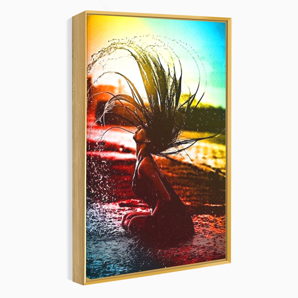 Tablou Canvas Premium, LuxCanva® G1085, O Vara Neon, Apa, Lumina, Plaja, Apus, Natura, Vibe, Spirit, Salbatic, Libertate, Vacanta, Living, Dormitor