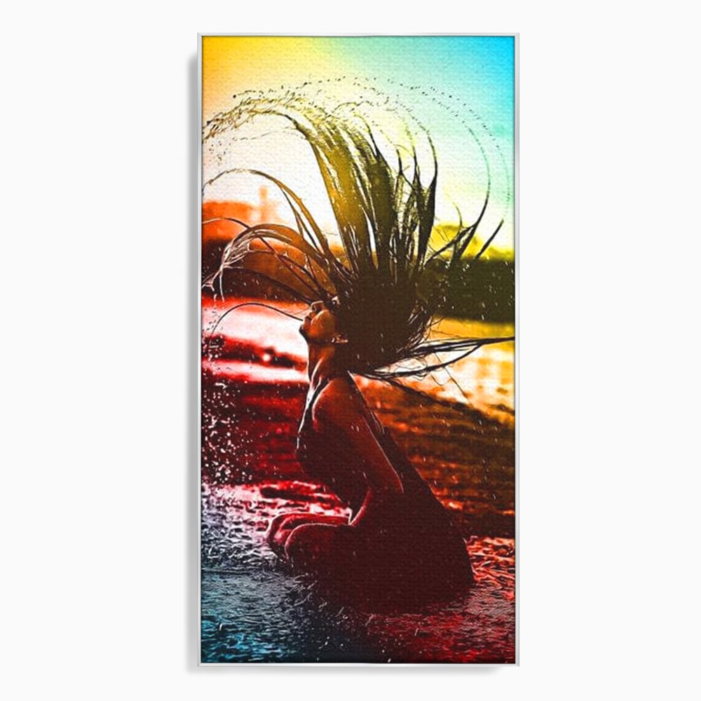 Tablou Canvas Premium, LuxCanva® G1085, O Vara Neon, Apa, Lumina, Plaja, Apus, Natura, Vibe, Spirit, Salbatic, Libertate, Vacanta, Living, Dormitor