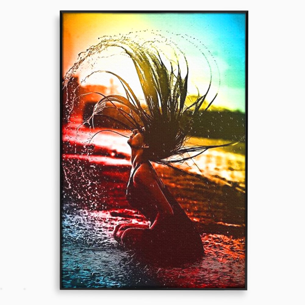Tablou Canvas Premium, LuxCanva® G1085, O Vara Neon, Apa, Lumina, Plaja, Apus, Natura, Vibe, Spirit, Salbatic, Libertate, Vacanta, Living, Dormitor