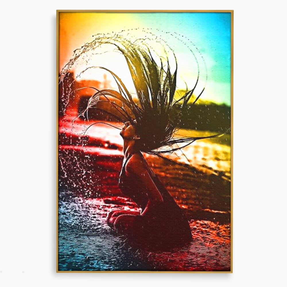 Tablou Canvas Premium, LuxCanva® G1085, O Vara Neon, Apa, Lumina, Plaja, Apus, Natura, Vibe, Spirit, Salbatic, Libertate, Vacanta, Living, Dormitor