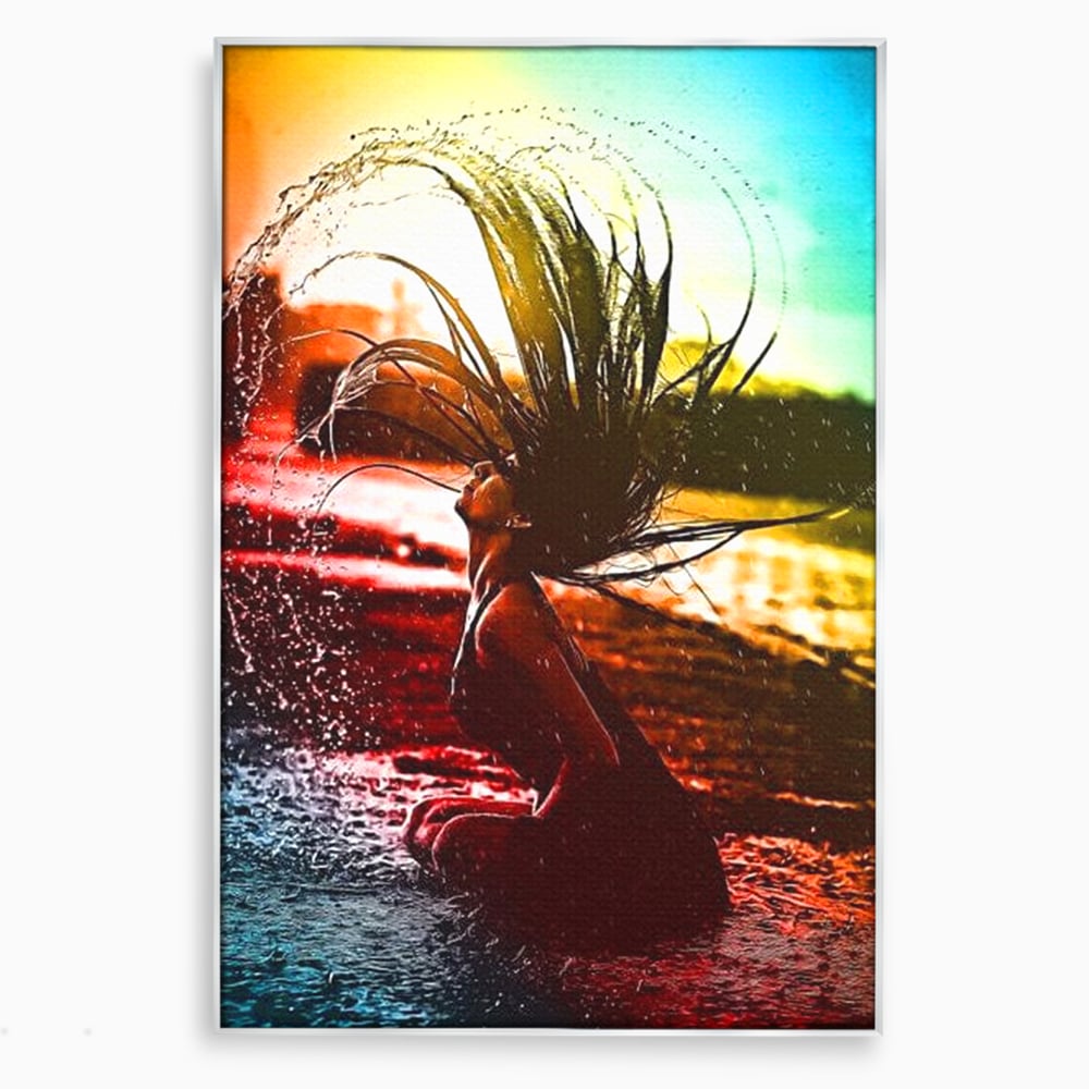 Tablou Canvas Premium, LuxCanva® G1085, O Vara Neon, Apa, Lumina, Plaja, Apus, Natura, Vibe, Spirit, Salbatic, Libertate, Vacanta, Living, Dormitor