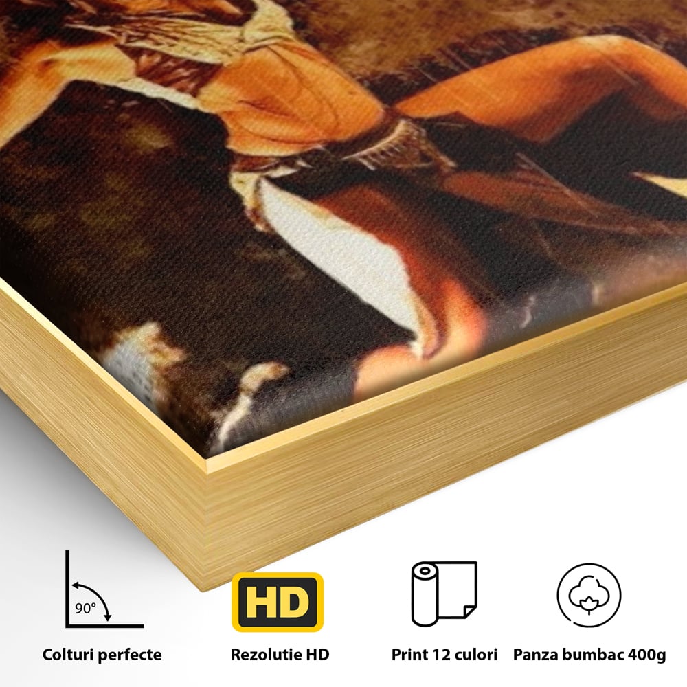 Leinwand Wandkunst Canvas Premium, LuxCanva® G1086, Feuertanz, Kraft, Brandstiftung, Spektakel, Künstler, Show, Zirkus, Kunst, Flammen, Atmosphäre, Wohnen, Schlafzimmer