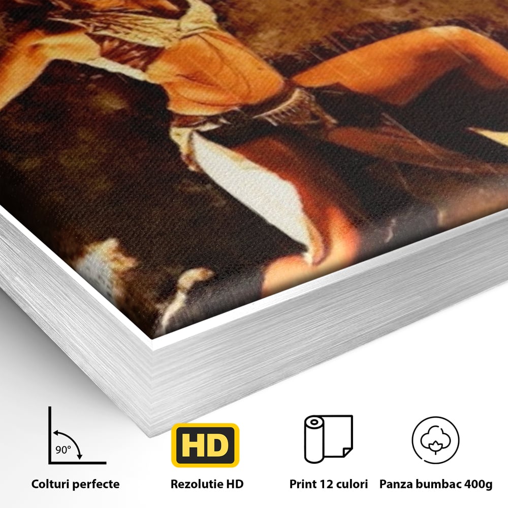 Leinwand Wandkunst Canvas Premium, LuxCanva® G1086, Feuertanz, Kraft, Brandstiftung, Spektakel, Künstler, Show, Zirkus, Kunst, Flammen, Atmosphäre, Wohnen, Schlafzimmer