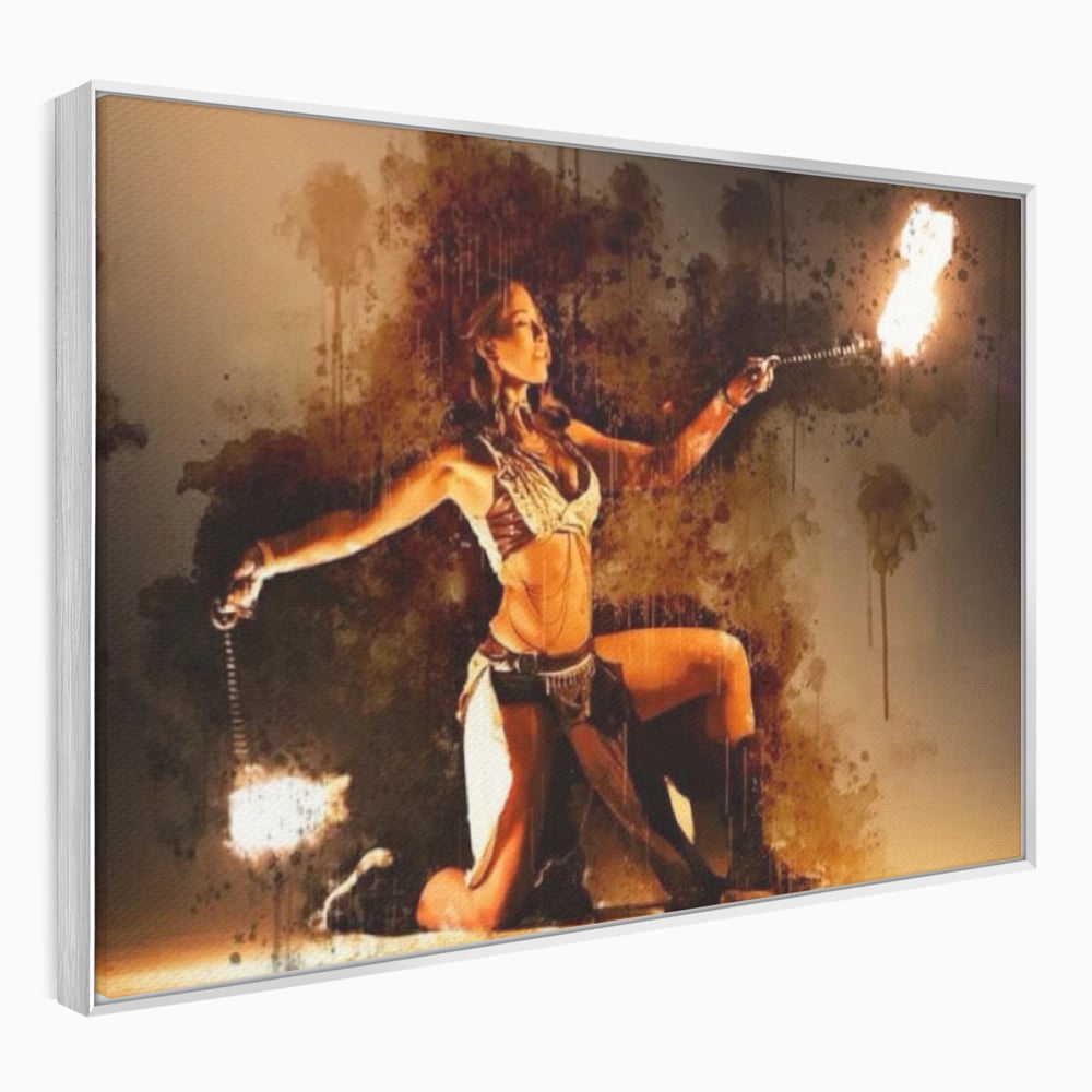 Leinwand Wandkunst Canvas Premium, LuxCanva® G1086, Feuertanz, Kraft, Brandstiftung, Spektakel, Künstler, Show, Zirkus, Kunst, Flammen, Atmosphäre, Wohnen, Schlafzimmer