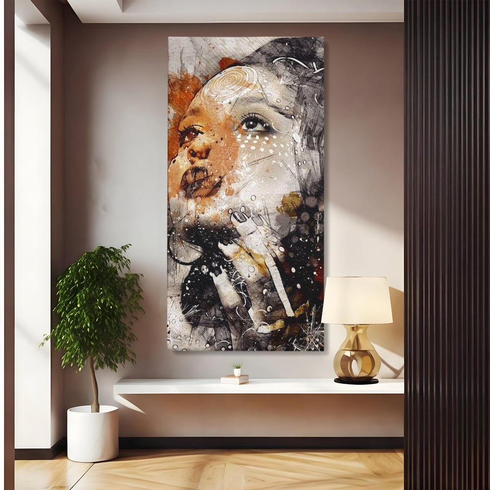 Leinwand Premium Canvas Wandkunst, LuxCanva® G1087, Kosmischer Traum, Seele, Größe, Unendlichkeit, Unendlichkeit, Blick, Portrait, Abstrakt, Licht, Schatten, Wohnen, Schlafzimmer