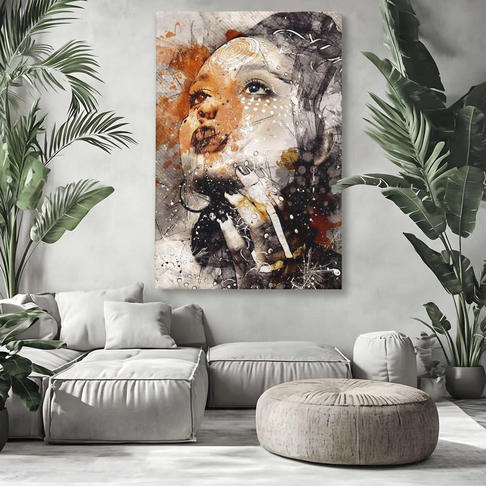 Leinwand Premium Canvas Wandkunst, LuxCanva® G1087, Kosmischer Traum, Seele, Größe, Unendlichkeit, Unendlichkeit, Blick, Portrait, Abstrakt, Licht, Schatten, Wohnen, Schlafzimmer