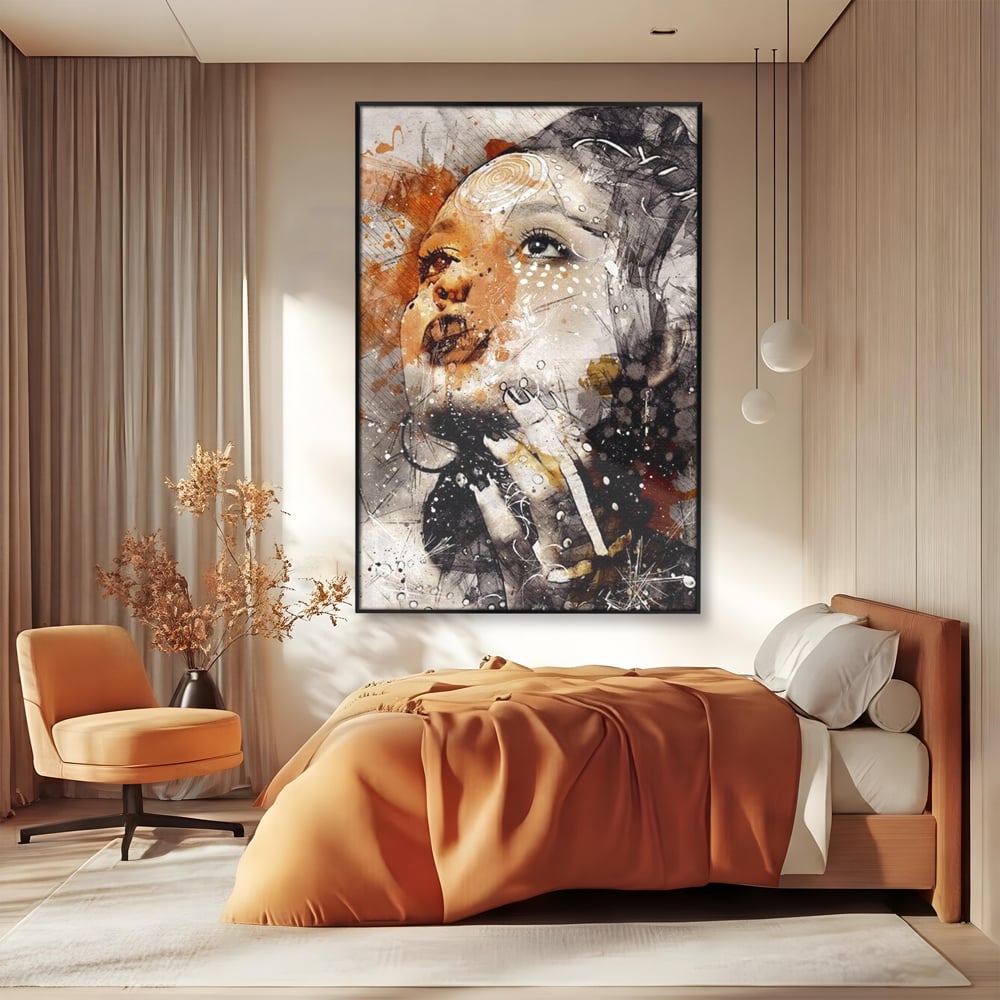 Leinwand Premium Canvas Wandkunst, LuxCanva® G1087, Kosmischer Traum, Seele, Größe, Unendlichkeit, Unendlichkeit, Blick, Portrait, Abstrakt, Licht, Schatten, Wohnen, Schlafzimmer