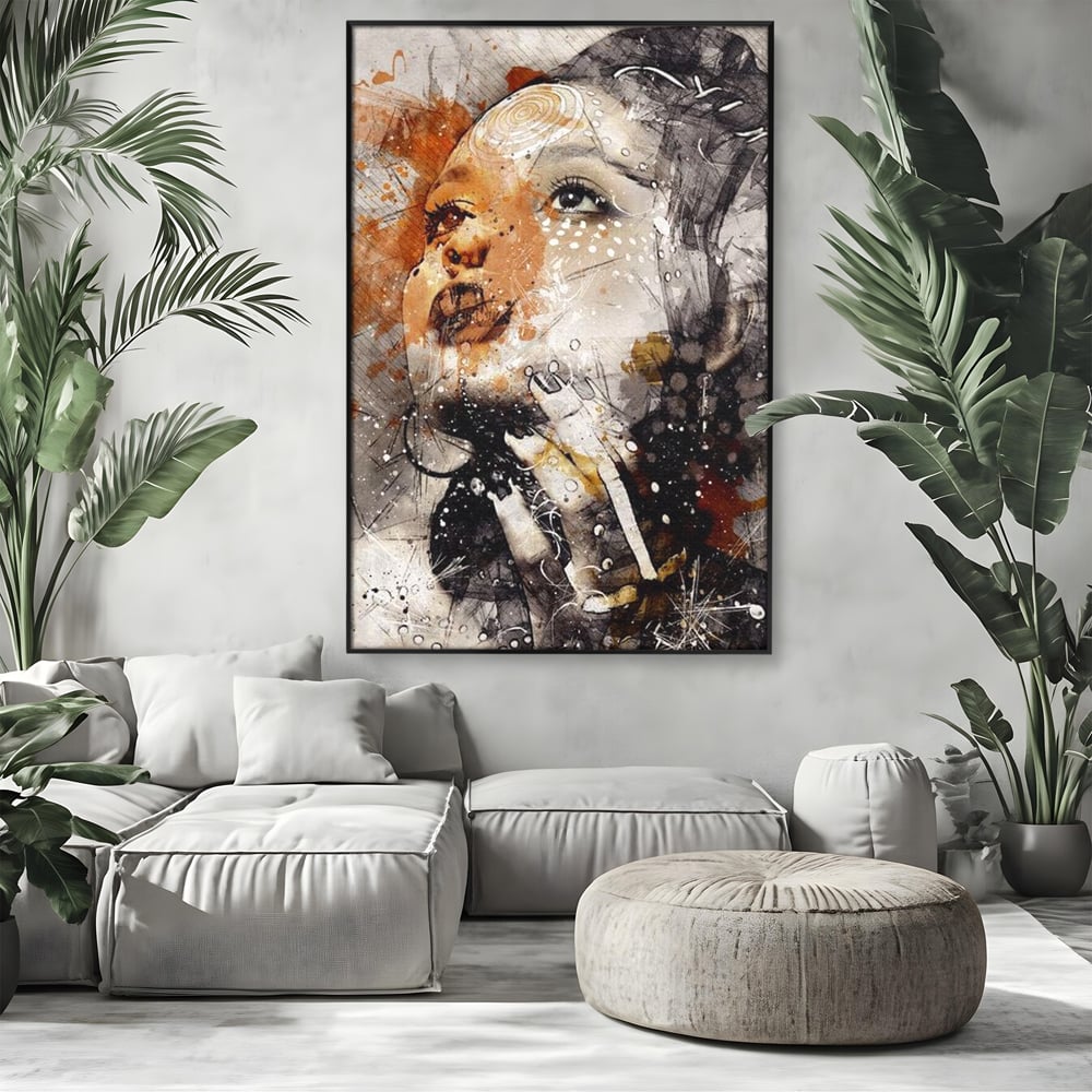 Leinwand Premium Canvas Wandkunst, LuxCanva® G1087, Kosmischer Traum, Seele, Größe, Unendlichkeit, Unendlichkeit, Blick, Portrait, Abstrakt, Licht, Schatten, Wohnen, Schlafzimmer