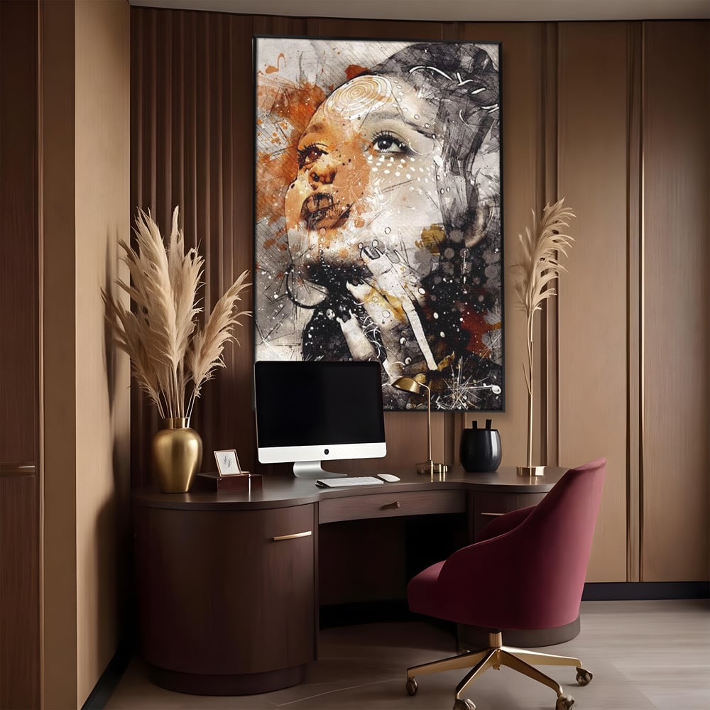 Leinwand Premium Canvas Wandkunst, LuxCanva® G1087, Kosmischer Traum, Seele, Größe, Unendlichkeit, Unendlichkeit, Blick, Portrait, Abstrakt, Licht, Schatten, Wohnen, Schlafzimmer