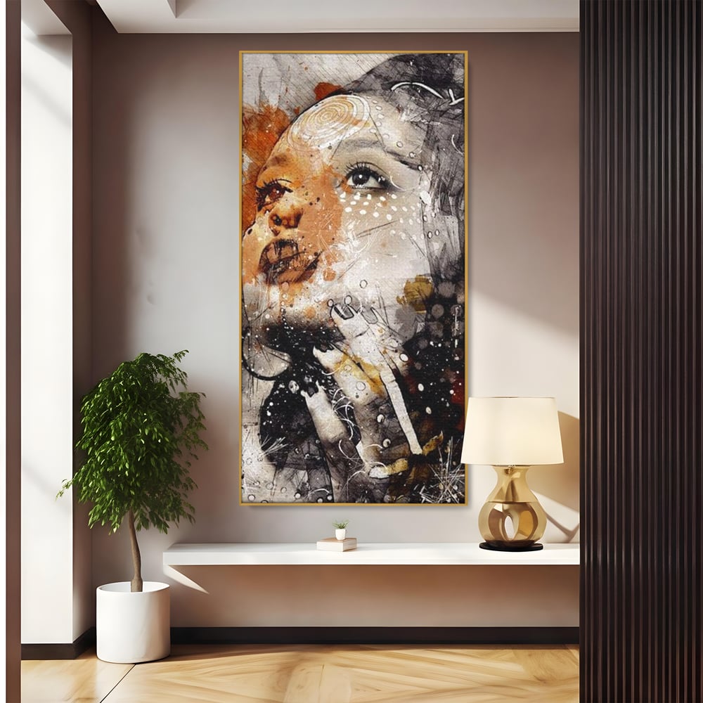 Leinwand Premium Canvas Wandkunst, LuxCanva® G1087, Kosmischer Traum, Seele, Größe, Unendlichkeit, Unendlichkeit, Blick, Portrait, Abstrakt, Licht, Schatten, Wohnen, Schlafzimmer
