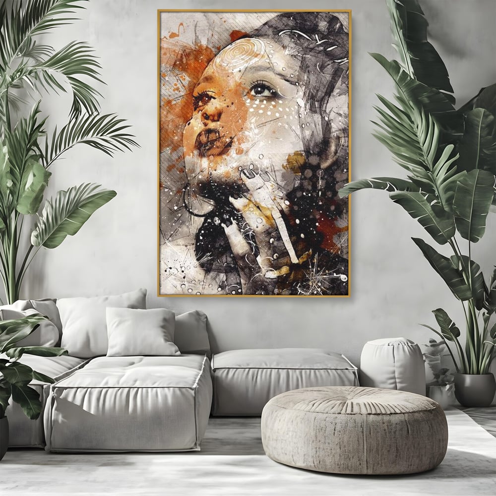Leinwand Premium Canvas Wandkunst, LuxCanva® G1087, Kosmischer Traum, Seele, Größe, Unendlichkeit, Unendlichkeit, Blick, Portrait, Abstrakt, Licht, Schatten, Wohnen, Schlafzimmer