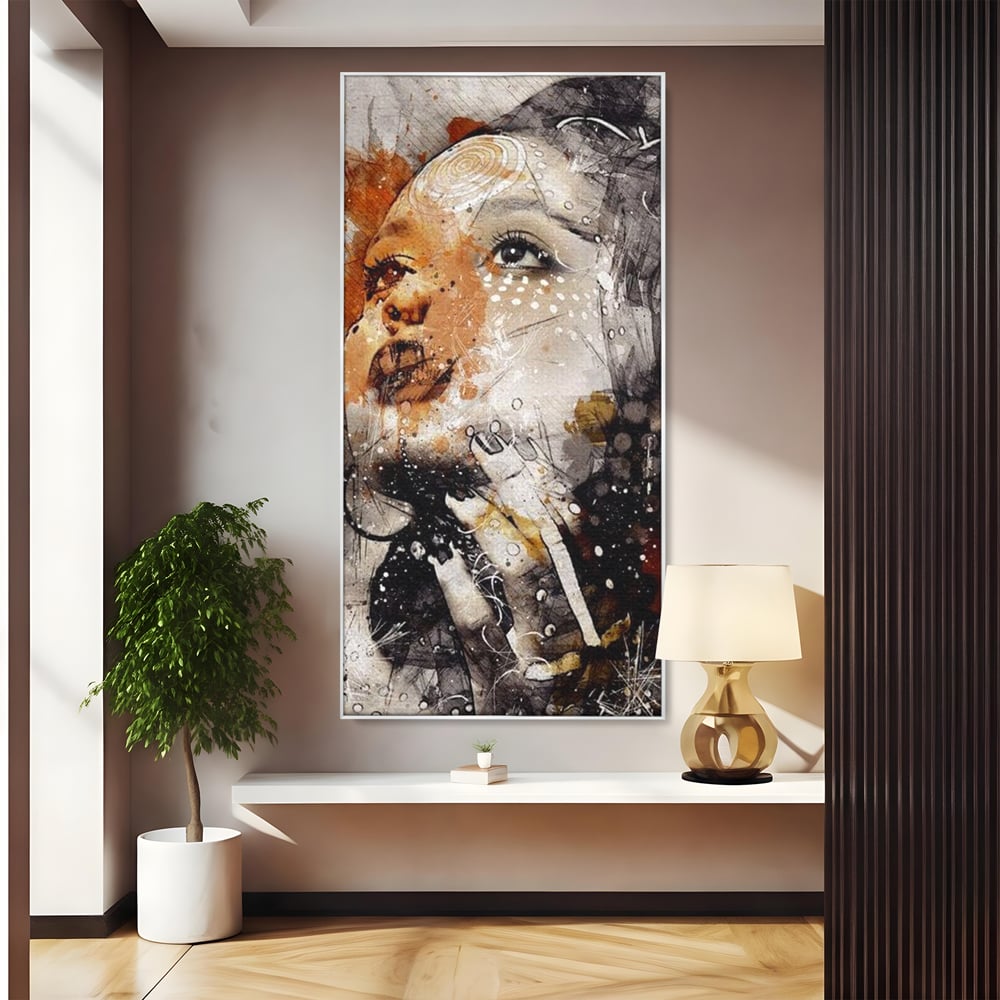 Leinwand Premium Canvas Wandkunst, LuxCanva® G1087, Kosmischer Traum, Seele, Größe, Unendlichkeit, Unendlichkeit, Blick, Portrait, Abstrakt, Licht, Schatten, Wohnen, Schlafzimmer