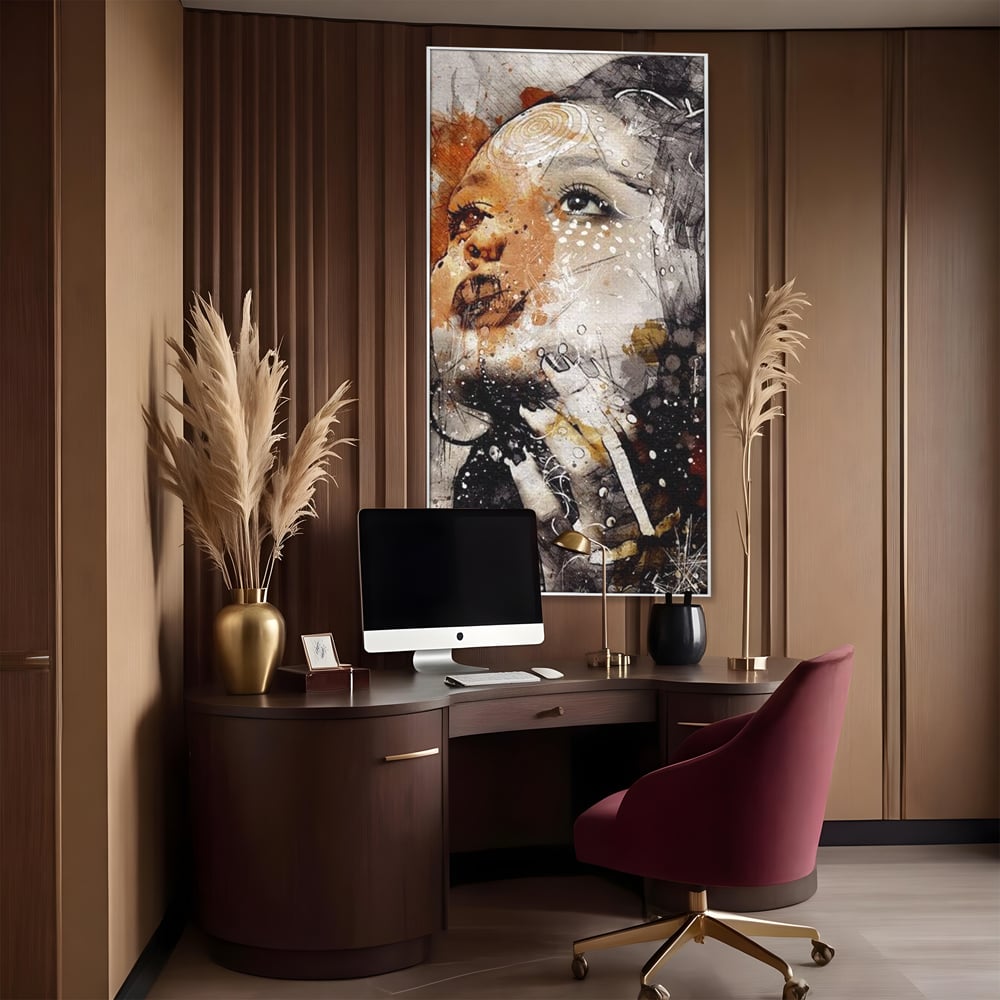 Leinwand Premium Canvas Wandkunst, LuxCanva® G1087, Kosmischer Traum, Seele, Größe, Unendlichkeit, Unendlichkeit, Blick, Portrait, Abstrakt, Licht, Schatten, Wohnen, Schlafzimmer