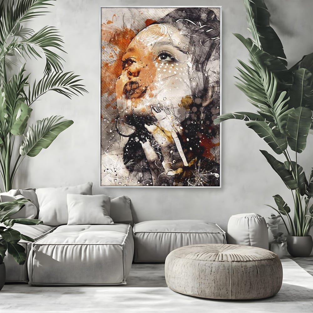 Leinwand Premium Canvas Wandkunst, LuxCanva® G1087, Kosmischer Traum, Seele, Größe, Unendlichkeit, Unendlichkeit, Blick, Portrait, Abstrakt, Licht, Schatten, Wohnen, Schlafzimmer