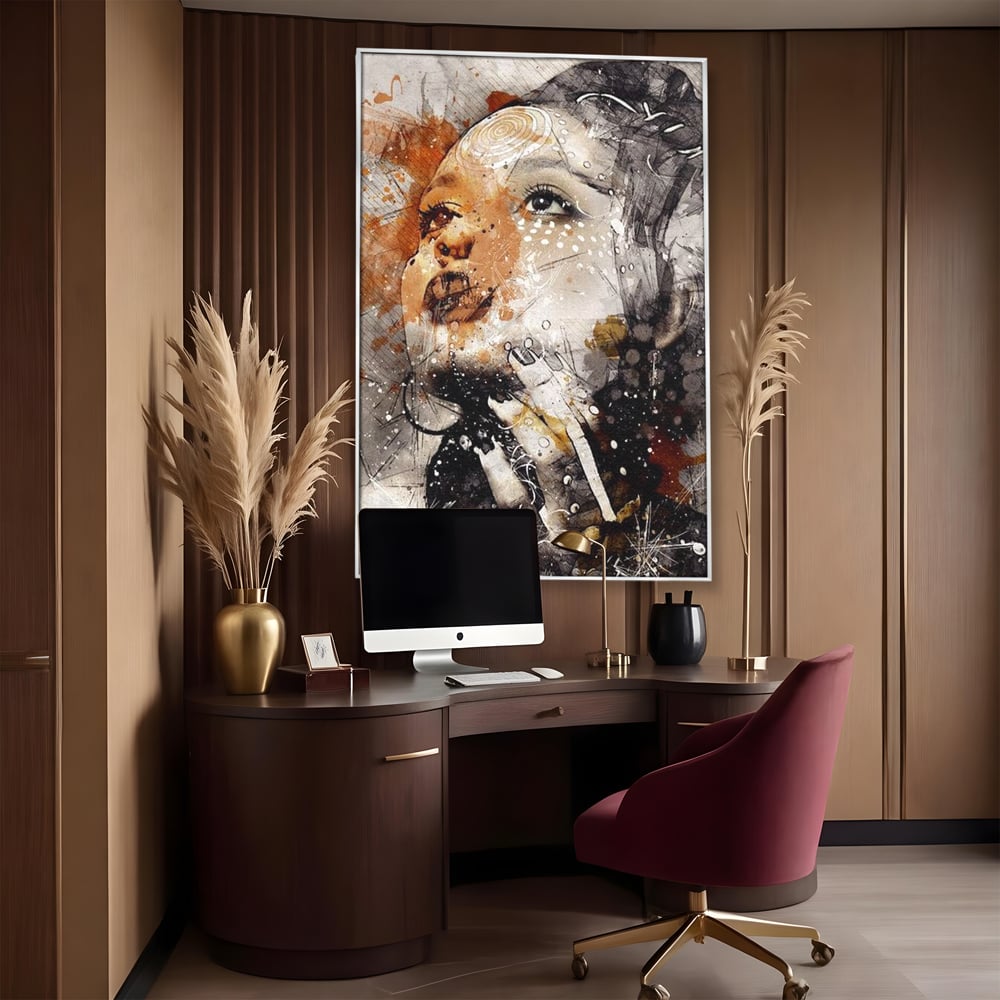 Leinwand Premium Canvas Wandkunst, LuxCanva® G1087, Kosmischer Traum, Seele, Größe, Unendlichkeit, Unendlichkeit, Blick, Portrait, Abstrakt, Licht, Schatten, Wohnen, Schlafzimmer
