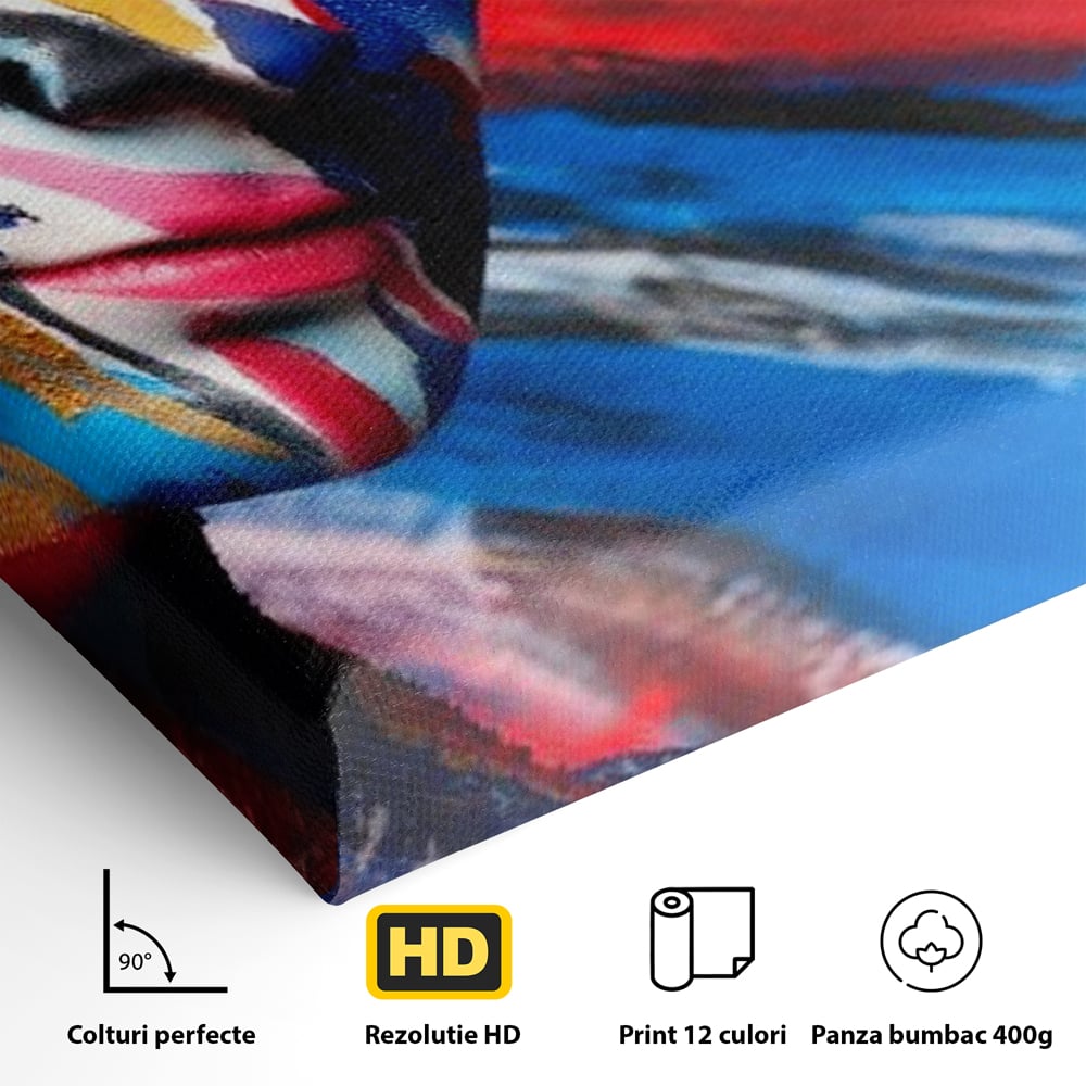 Leinwand Premium Canvas Wandkunst, LuxCanva® G1088, Frau Avatar, Regenbogen, Charisma, Augen, Grün, Augen, Grün, Blick, Gesicht, Schatten, Herr, Foto, Shooting, Wohnen, Schlafzimmer