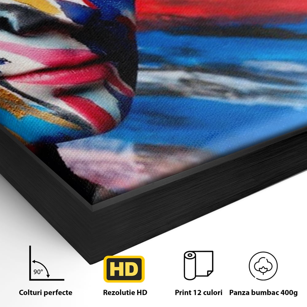 Leinwand Premium Canvas Wandkunst, LuxCanva® G1088, Frau Avatar, Regenbogen, Charisma, Augen, Grün, Augen, Grün, Blick, Gesicht, Schatten, Herr, Foto, Shooting, Wohnen, Schlafzimmer