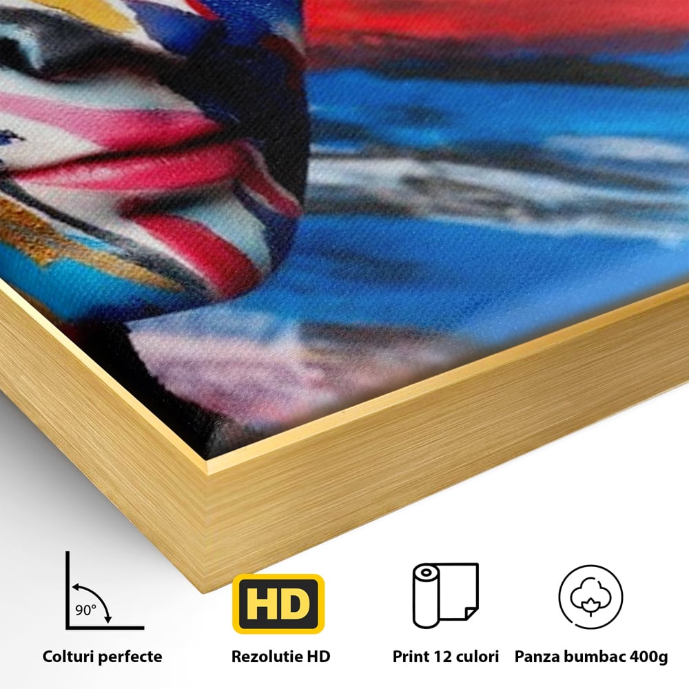 Leinwand Premium Canvas Wandkunst, LuxCanva® G1088, Frau Avatar, Regenbogen, Charisma, Augen, Grün, Augen, Grün, Blick, Gesicht, Schatten, Herr, Foto, Shooting, Wohnen, Schlafzimmer