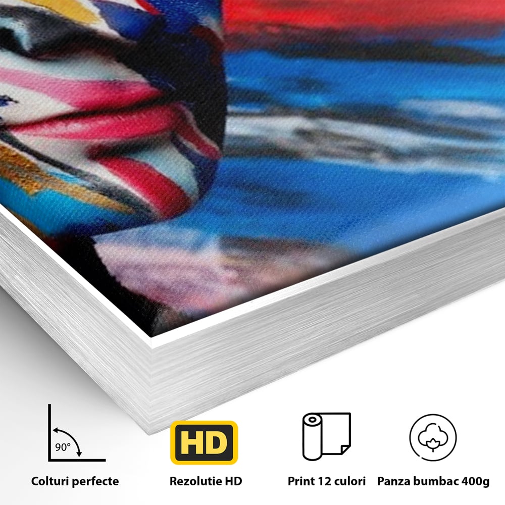 Leinwand Premium Canvas Wandkunst, LuxCanva® G1088, Frau Avatar, Regenbogen, Charisma, Augen, Grün, Augen, Grün, Blick, Gesicht, Schatten, Herr, Foto, Shooting, Wohnen, Schlafzimmer