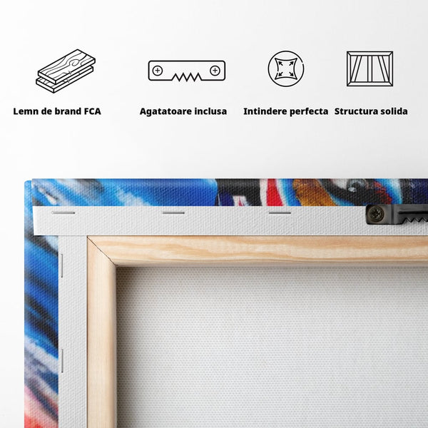 Leinwand Premium Canvas Wandkunst, LuxCanva® G1088, Frau Avatar, Regenbogen, Charisma, Augen, Grün, Augen, Grün, Blick, Gesicht, Schatten, Herr, Foto, Shooting, Wohnen, Schlafzimmer
