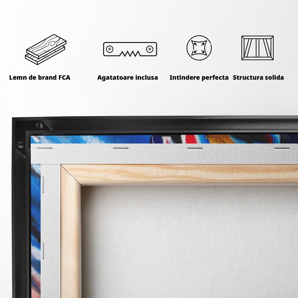 Leinwand Premium Canvas Wandkunst, LuxCanva® G1088, Frau Avatar, Regenbogen, Charisma, Augen, Grün, Augen, Grün, Blick, Gesicht, Schatten, Herr, Foto, Shooting, Wohnen, Schlafzimmer