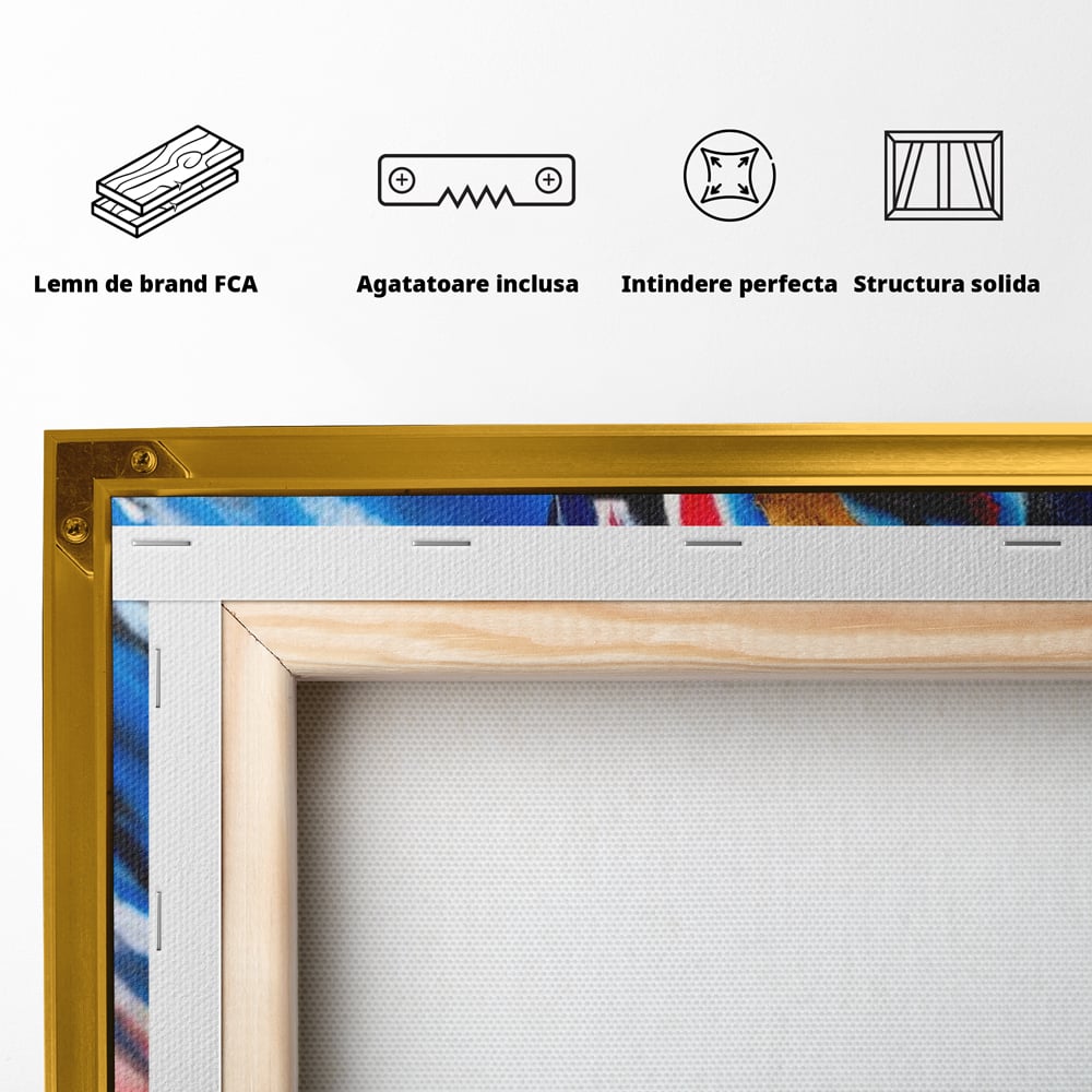 Leinwand Premium Canvas Wandkunst, LuxCanva® G1088, Frau Avatar, Regenbogen, Charisma, Augen, Grün, Augen, Grün, Blick, Gesicht, Schatten, Herr, Foto, Shooting, Wohnen, Schlafzimmer