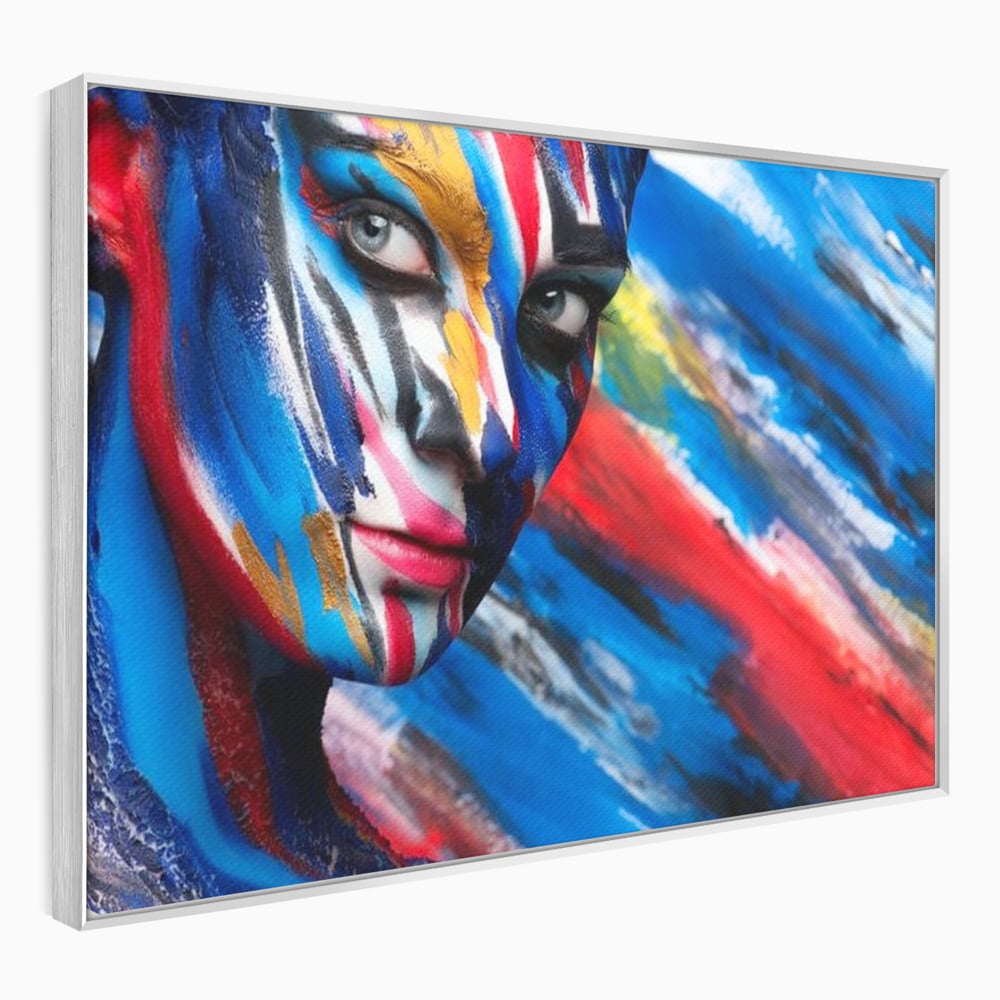 Leinwand Premium Canvas Wandkunst, LuxCanva® G1088, Frau Avatar, Regenbogen, Charisma, Augen, Grün, Augen, Grün, Blick, Gesicht, Schatten, Herr, Foto, Shooting, Wohnen, Schlafzimmer